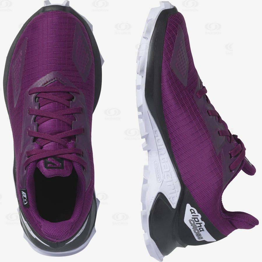 Dětské Nepromokavé Boty Salomon ALPHACROSS BLAST CLIMASALOMON™ Fialové | CZ-S2234