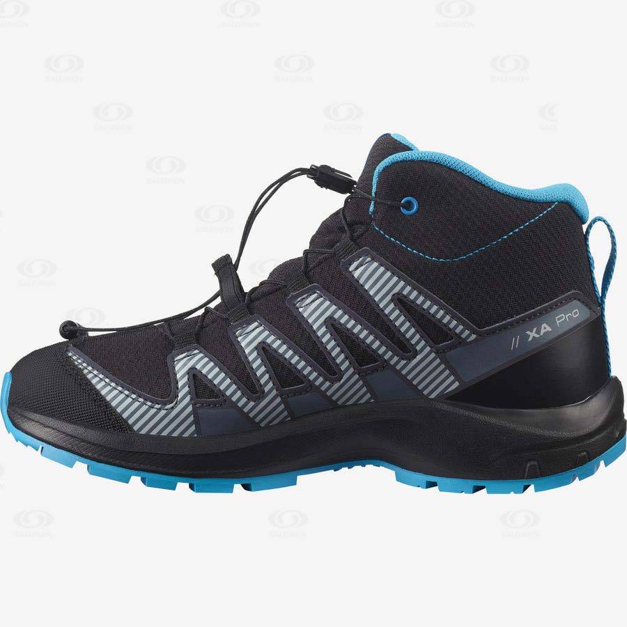 Dětské Trailové Běžecké Boty Salomon XA PRO V8 MID CLIMASALOMON™ WATERPROOF Černé | CZ-W4050