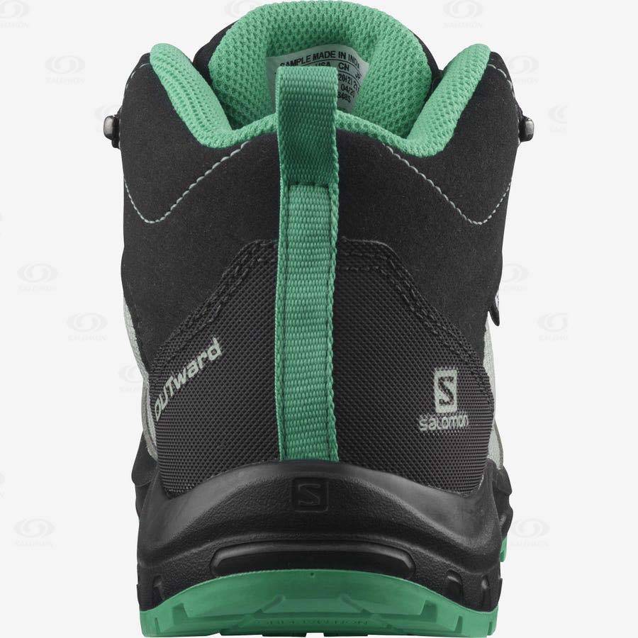 Dětské Trekové Boty Salomon OUTWARD CLIMASALOMON™ WATERPROOF Mátově Zelená | CZ-L1144
