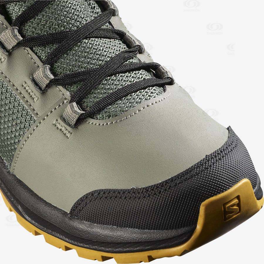Dětské Trekové Boty Salomon OUTWARD CLIMASALOMON™ WATERPROOF Olivy Zelené | CZ-W3560
