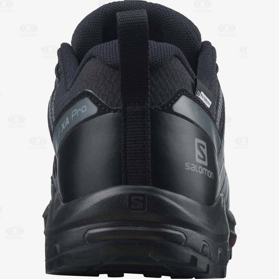 Dětské Trekové Boty Salomon XA PRO V8 CLIMASALOMON™ WATERPROOF Černé | CZ-O2552