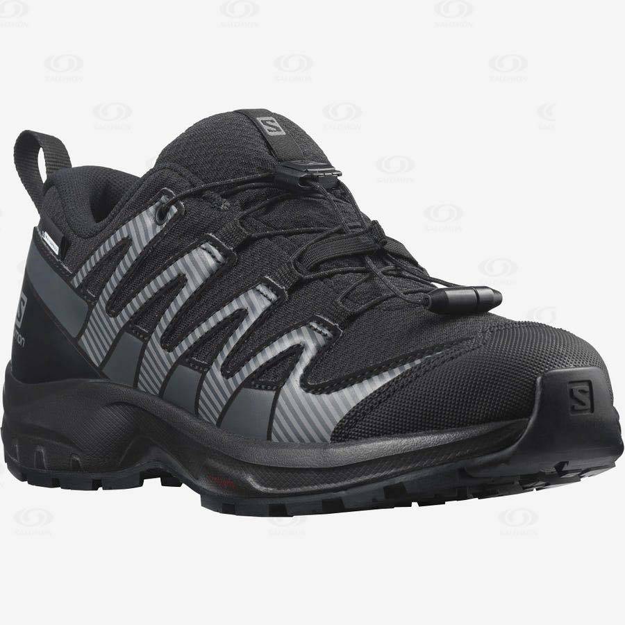 Dětské Trekové Boty Salomon XA PRO V8 CLIMASALOMON™ WATERPROOF Černé | CZ-O2552