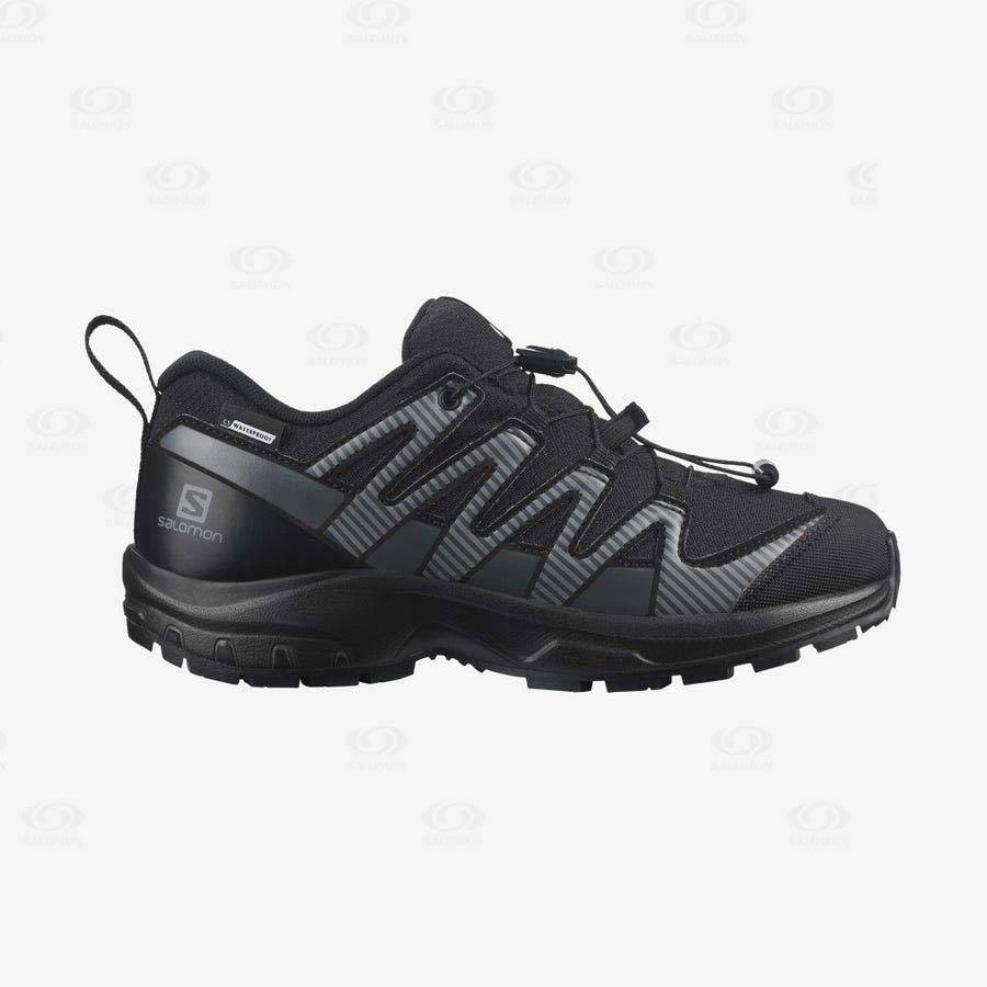 Dětské Trekové Boty Salomon XA PRO V8 CLIMASALOMON™ WATERPROOF Černé | CZ-O2552