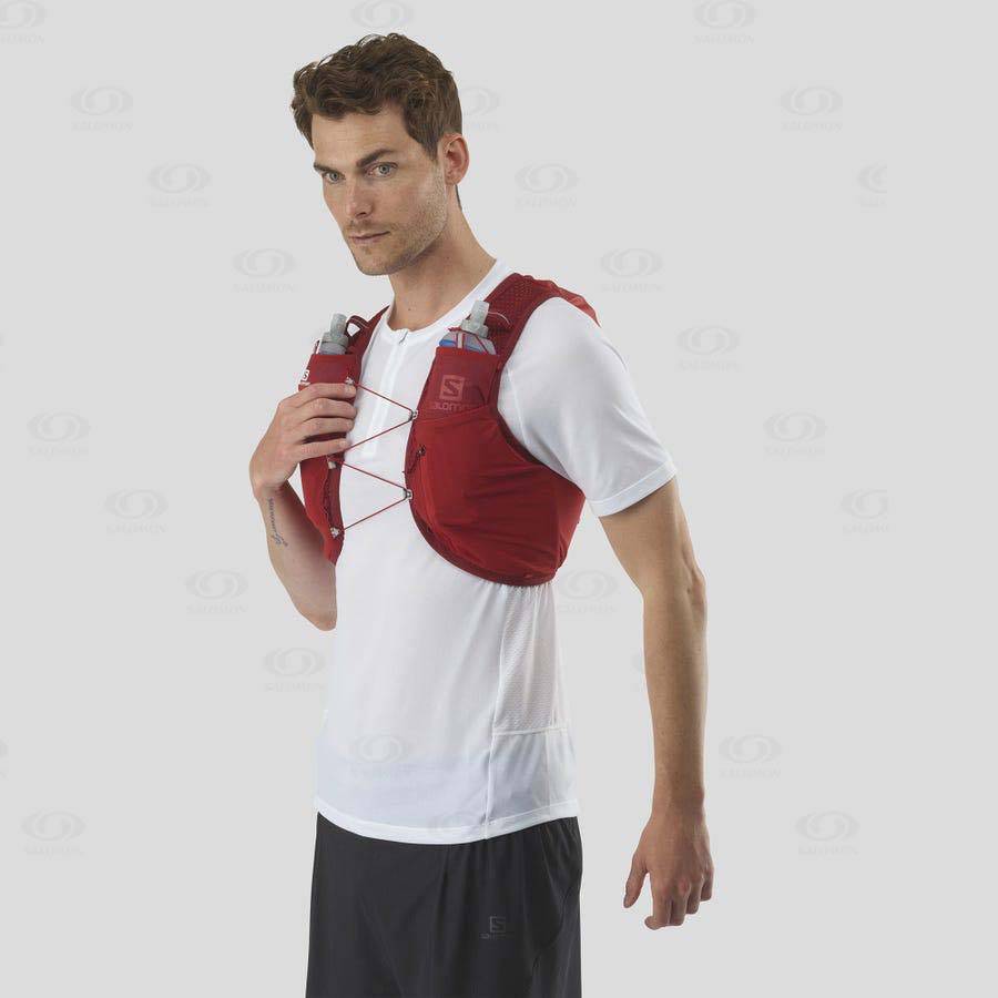 Pánské Běžecké Batohy Salomon ACTIVE SKIN 8 Červené | CZ-A2158