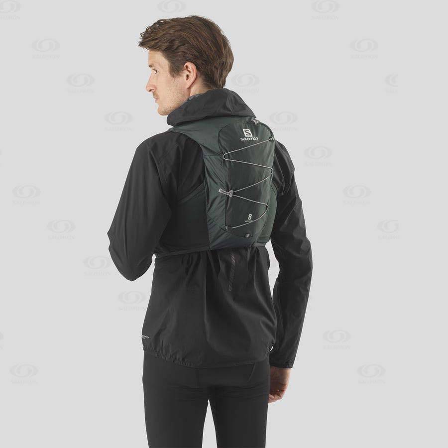 Pánské Běžecké Batohy Salomon ACTIVE SKIN 8 Olivy Zelené | CZ-L1676