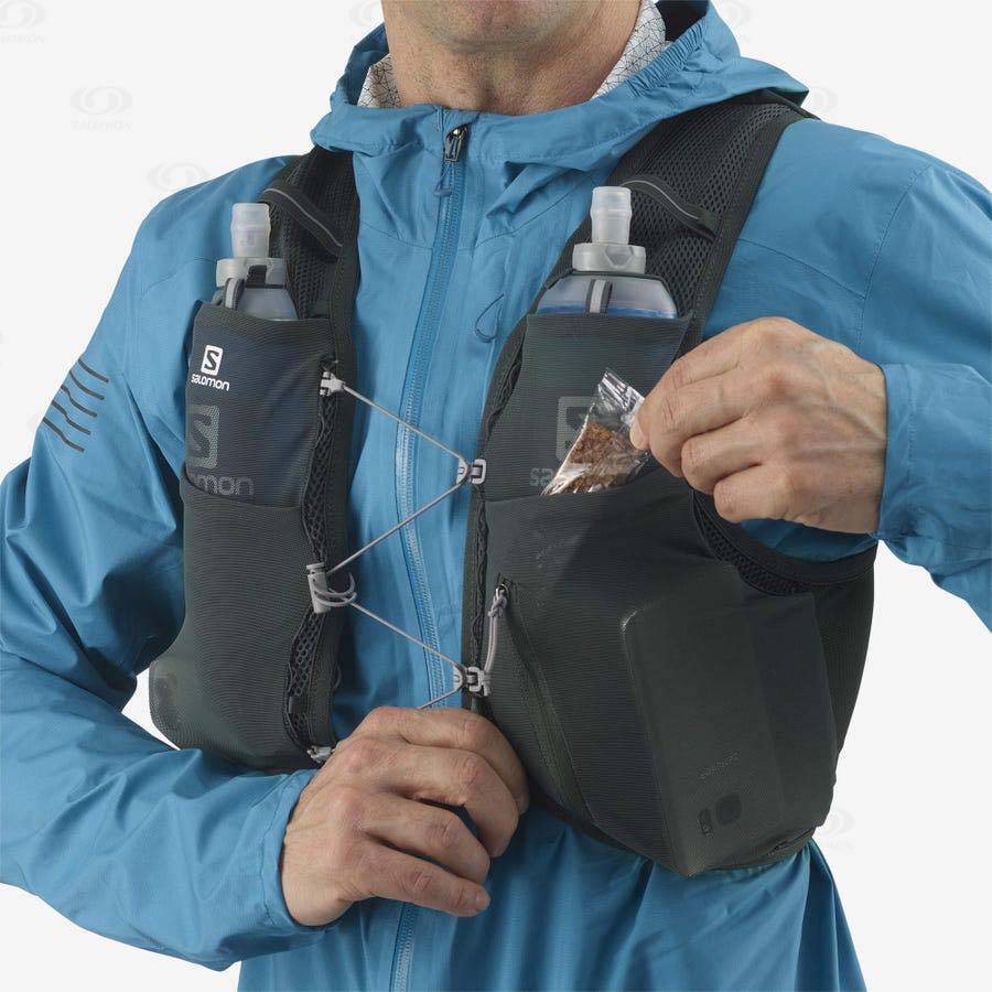 Pánské Běžecké Batohy Salomon ACTIVE SKIN 8 Olivy Zelené | CZ-L1676