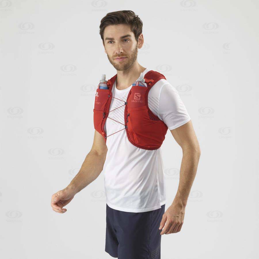 Pánské Běžecké Batohy Salomon ACTIVE SKIN 4 Červené | CZ-L2040