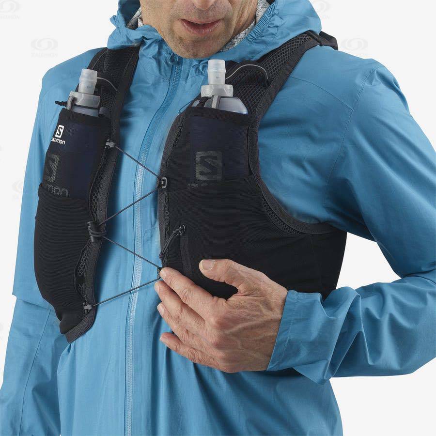 Pánské Běžecké Batohy Salomon ACTIVE SKIN 8 Černé | CZ-M1559