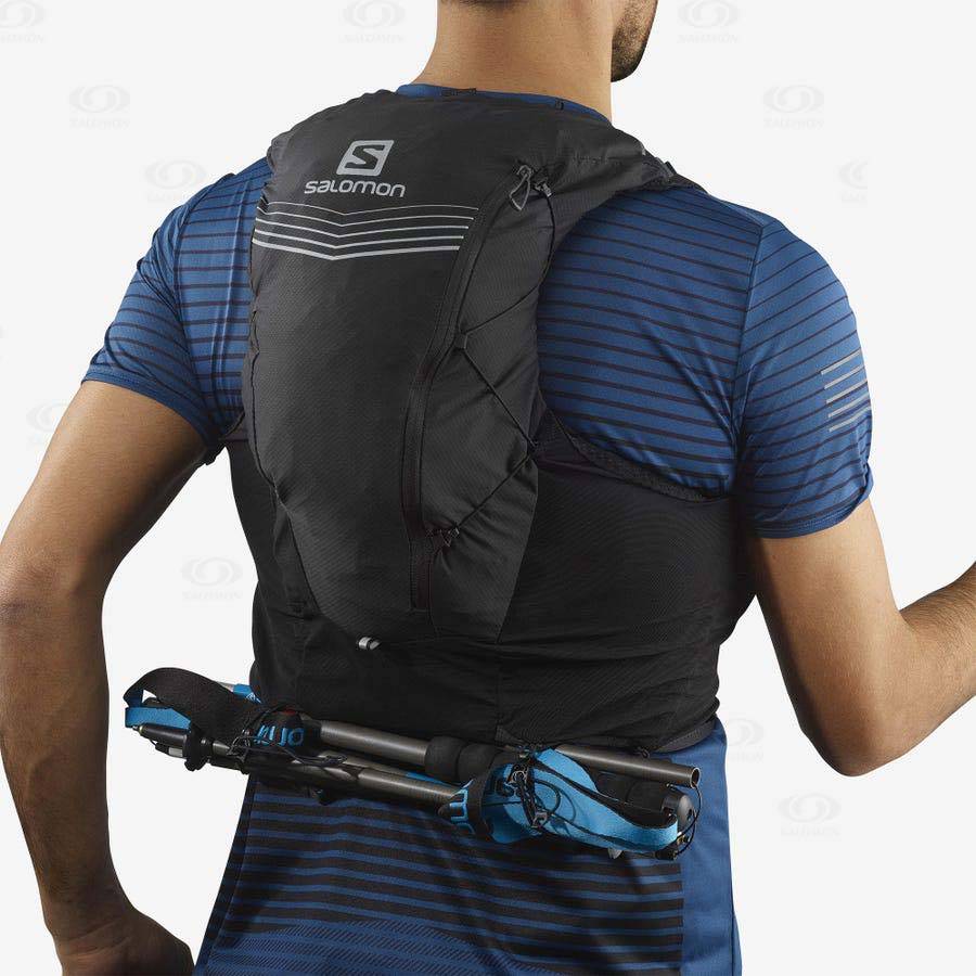 Pánské Běžecké Batohy Salomon ADV SKIN 12 Černé | CZ-M2238