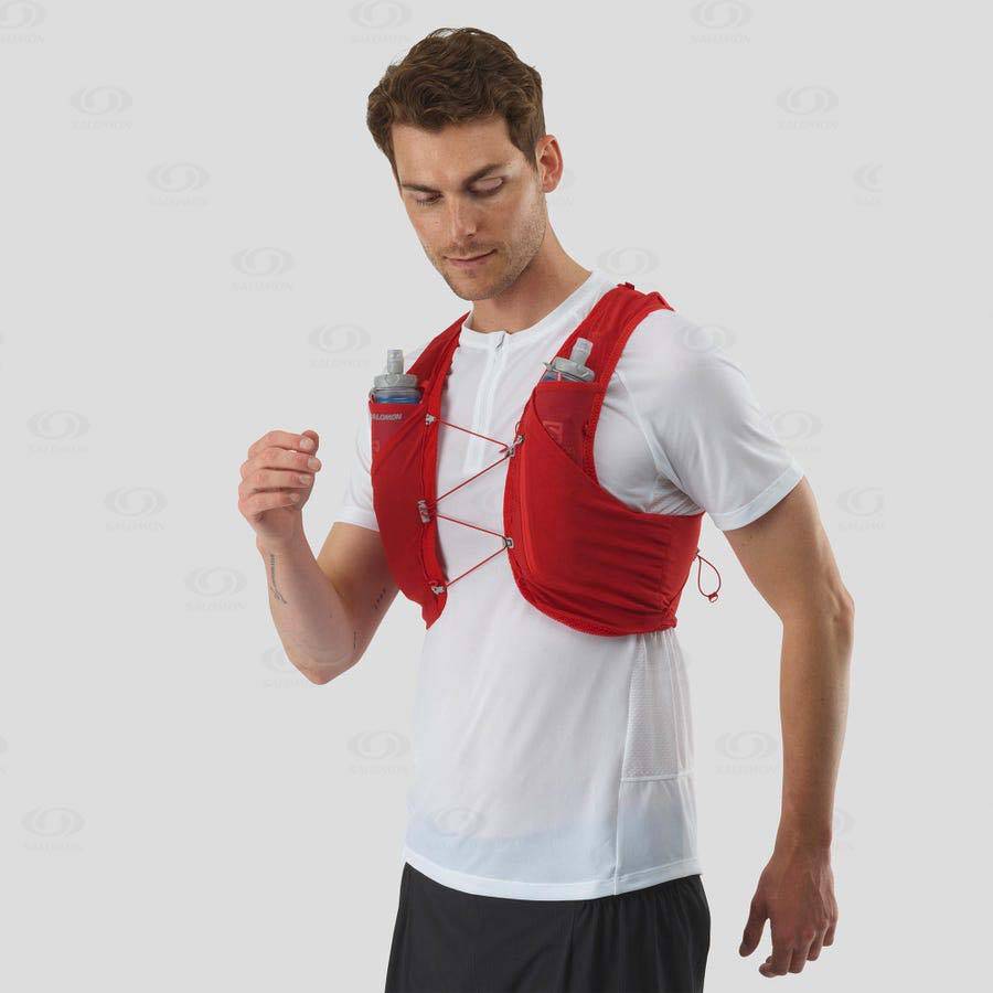 Pánské Běžecké Batohy Salomon ADV SKIN 5 Červené | CZ-N1897