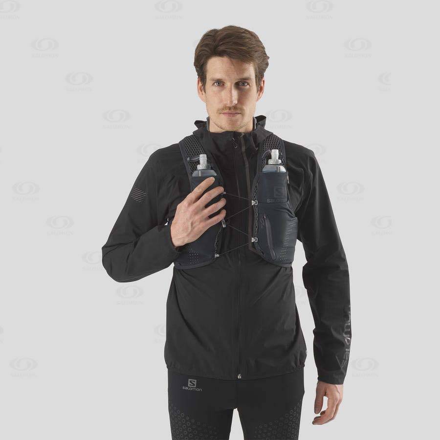 Pánské Běžecké Batohy Salomon NOCTURN ACTIVE SKIN 4 Černé | CZ-S1352
