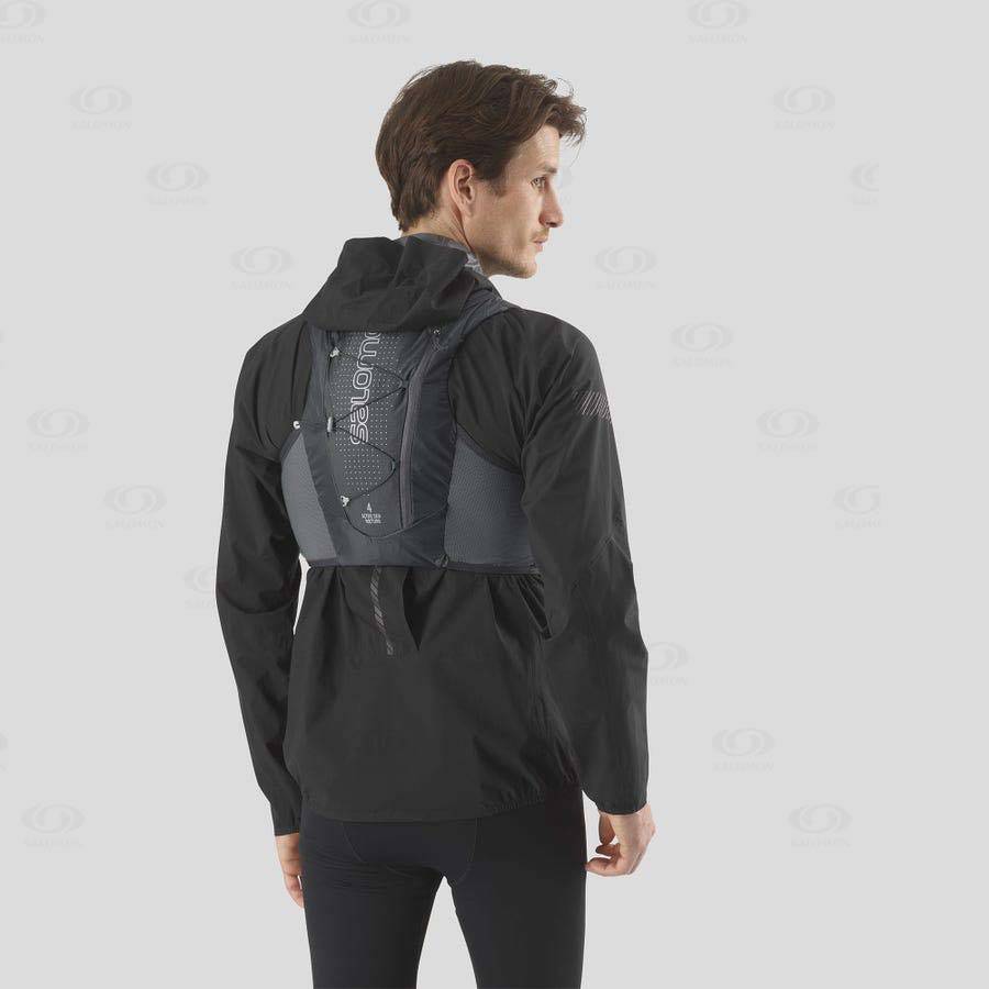 Pánské Běžecké Batohy Salomon NOCTURN ACTIVE SKIN 4 Černé | CZ-S1352