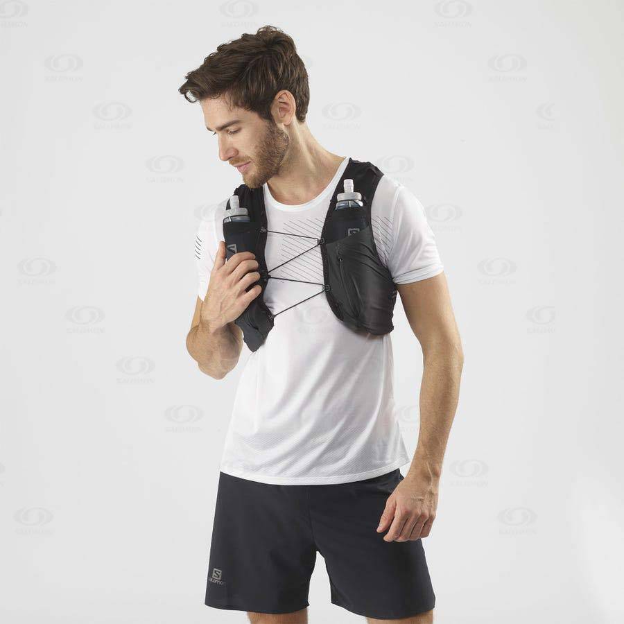 Pánské Běžecké Batohy Salomon SENSE PRO 10 Černé Šedé | CZ-M1811