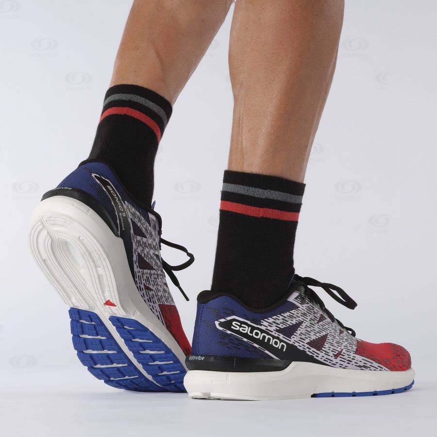 Pánské Běžecké Boty Salomon SONIC 5 BALANCE Červené Blankyt | CZ-S1520