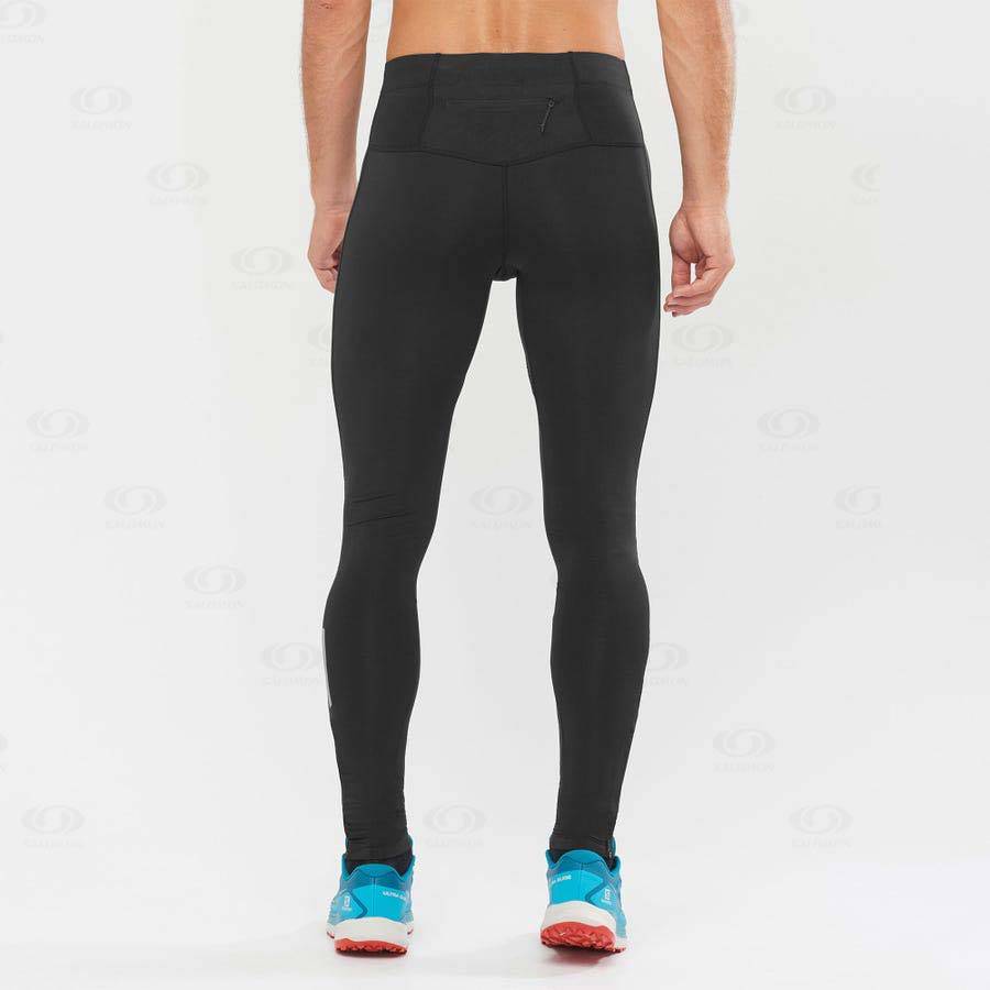 Pánské Běžecké Tighty Salomon AGILE LONG Černé | CZ-O1579