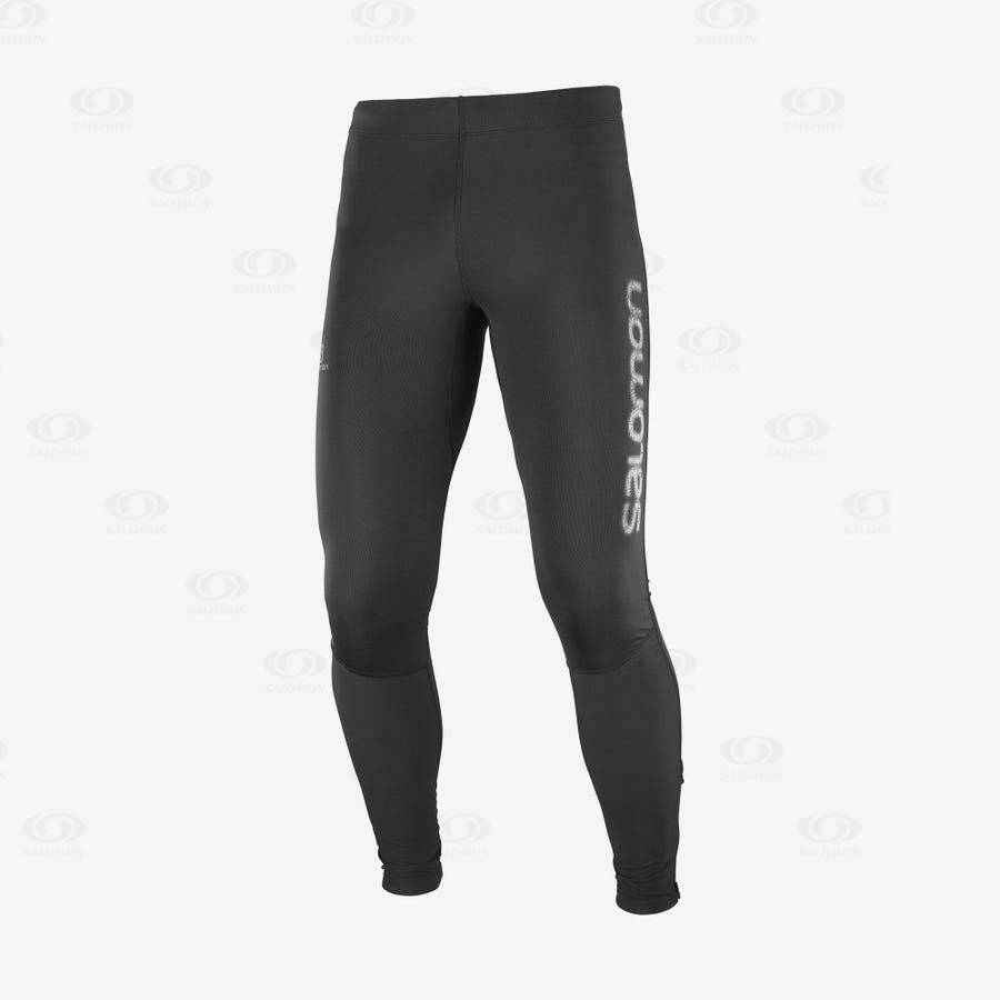 Pánské Běžecké Tighty Salomon AGILE LONG Černé | CZ-O1579