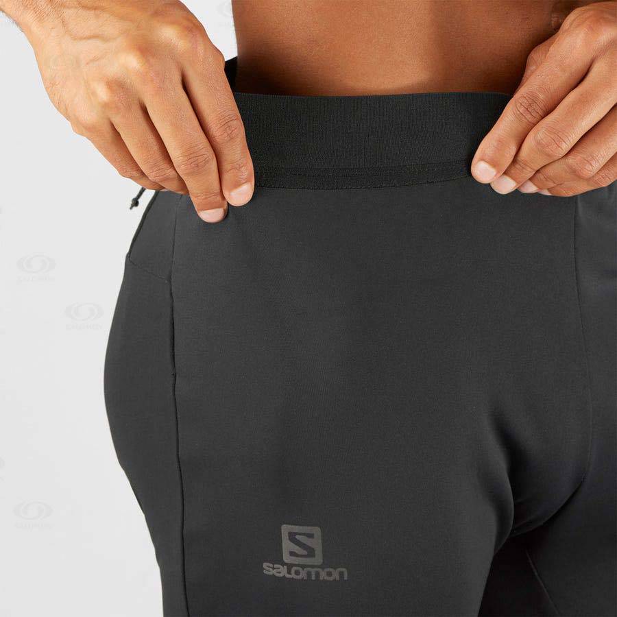 Pánské Běžecké Tighty Salomon GORE TEX INFINIUM™ WINDSTOPPER® Černé | CZ-O1588