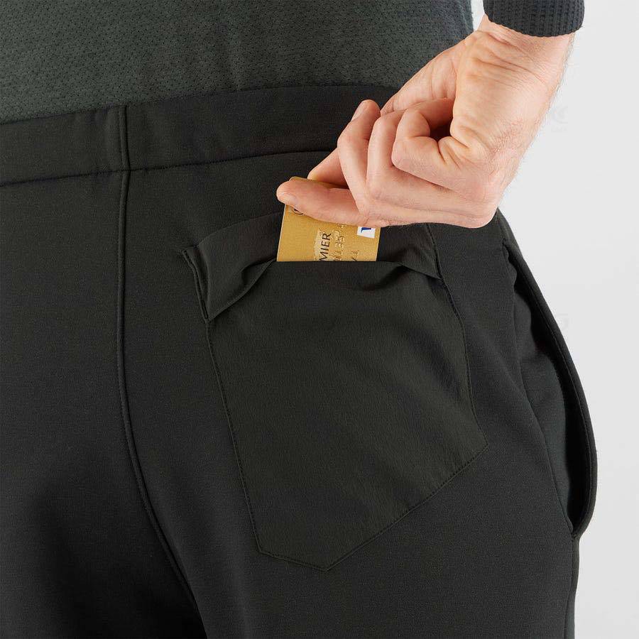 Pánské Kalhoty Salomon ESSENTIAL WARM FLEECE Černé | CZ-S1079