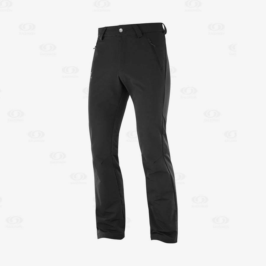 Pánské Kalhoty Salomon WAYFARER WARM STRAIGHT Černé | CZ-W3000