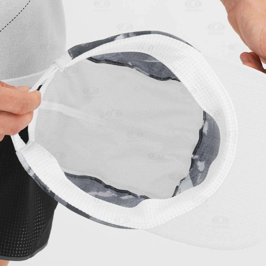 Pánské Klobouky Salomon BONATTI WATERPROOF FIVE PANEL Bílé | CZ-O1728