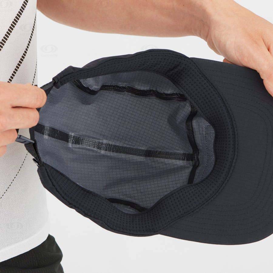 Pánské Klobouky Salomon BONATTI WATERPROOF FIVE PANEL Černé | CZ-S1779
