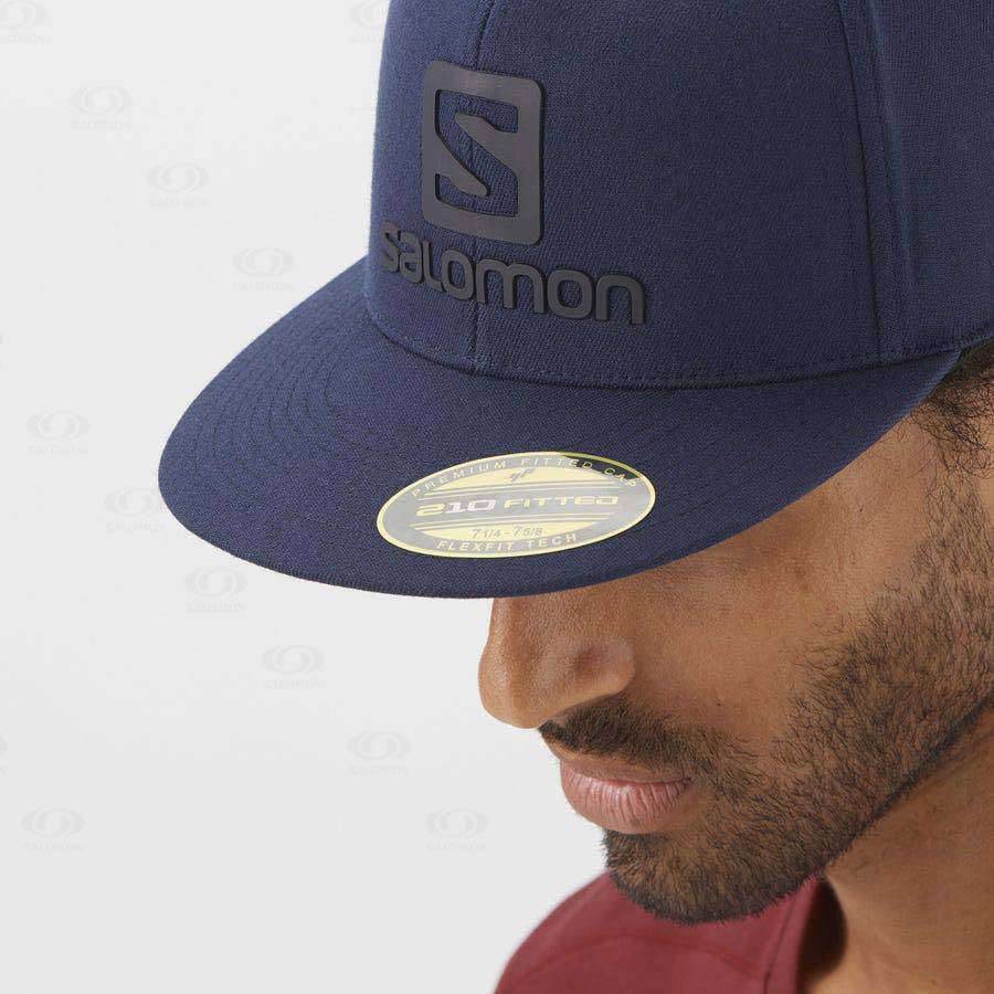 Pánské Klobouky Salomon LOGO CAP FLEXFIT® Blankyt | CZ-N1288