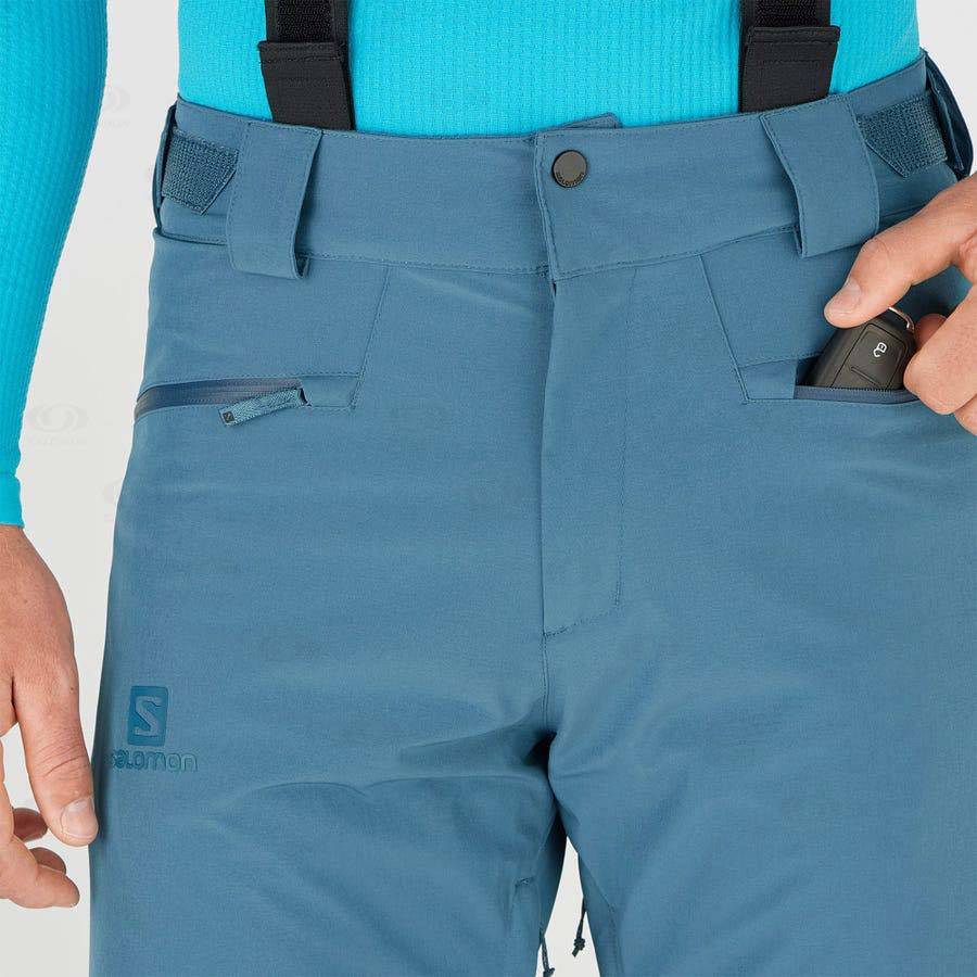 Pánské Lyžařské Kalhoty Salomon EDGE Blankyt | CZ-M1503