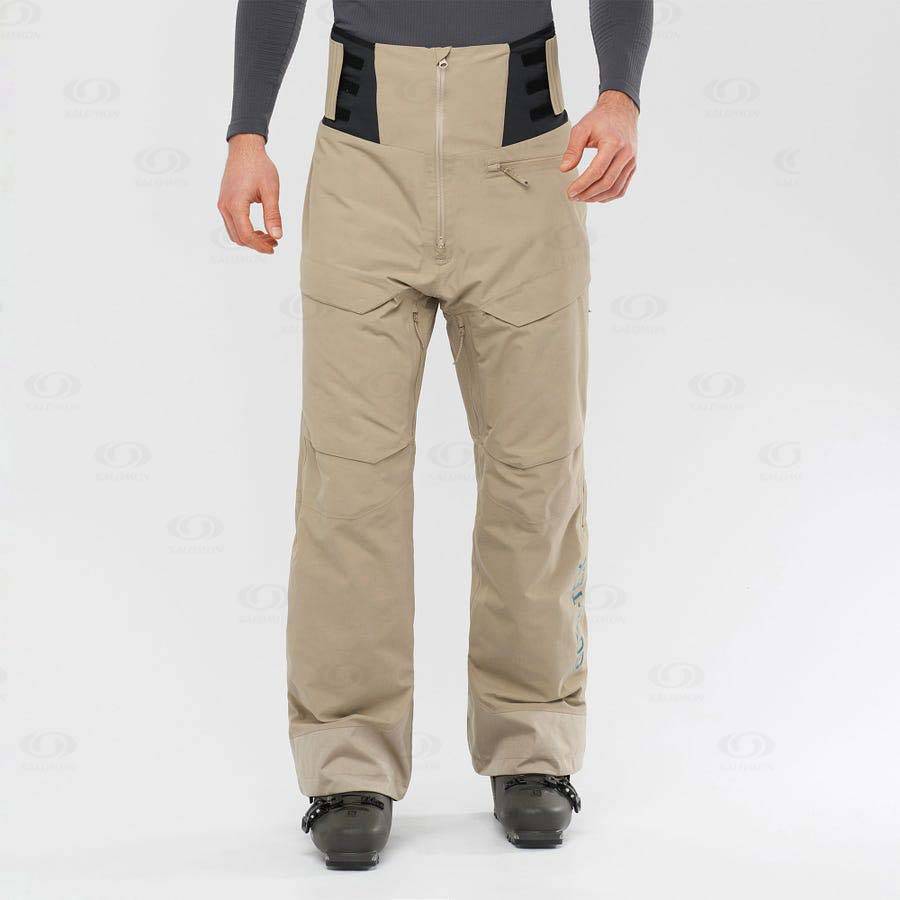 Pánské Lyžařské Kalhoty Salomon GRAVITY GORE-TEX Hnědé | CZ-M2329