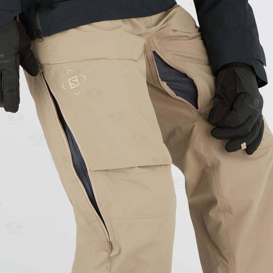 Pánské Lyžařské Kalhoty Salomon GRAVITY GORE-TEX Hnědé | CZ-M2329