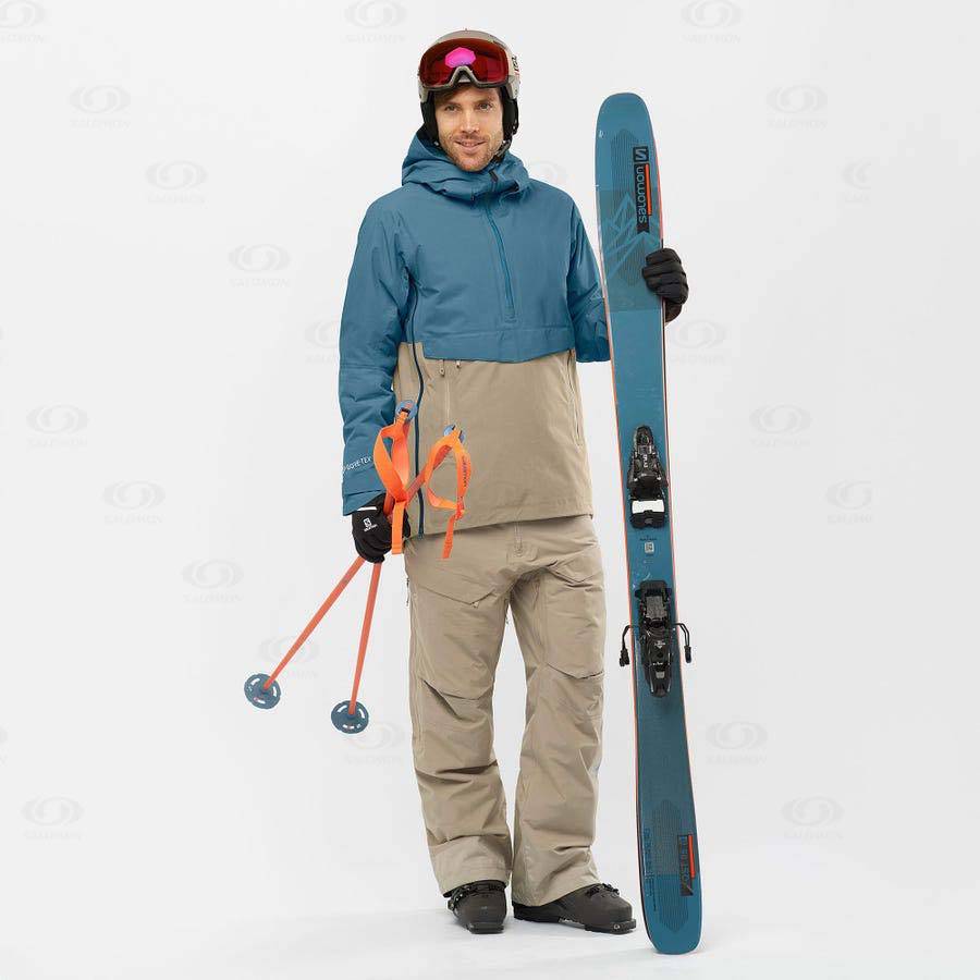 Pánské Lyžařské Kalhoty Salomon GRAVITY GORE-TEX Hnědé | CZ-M2329