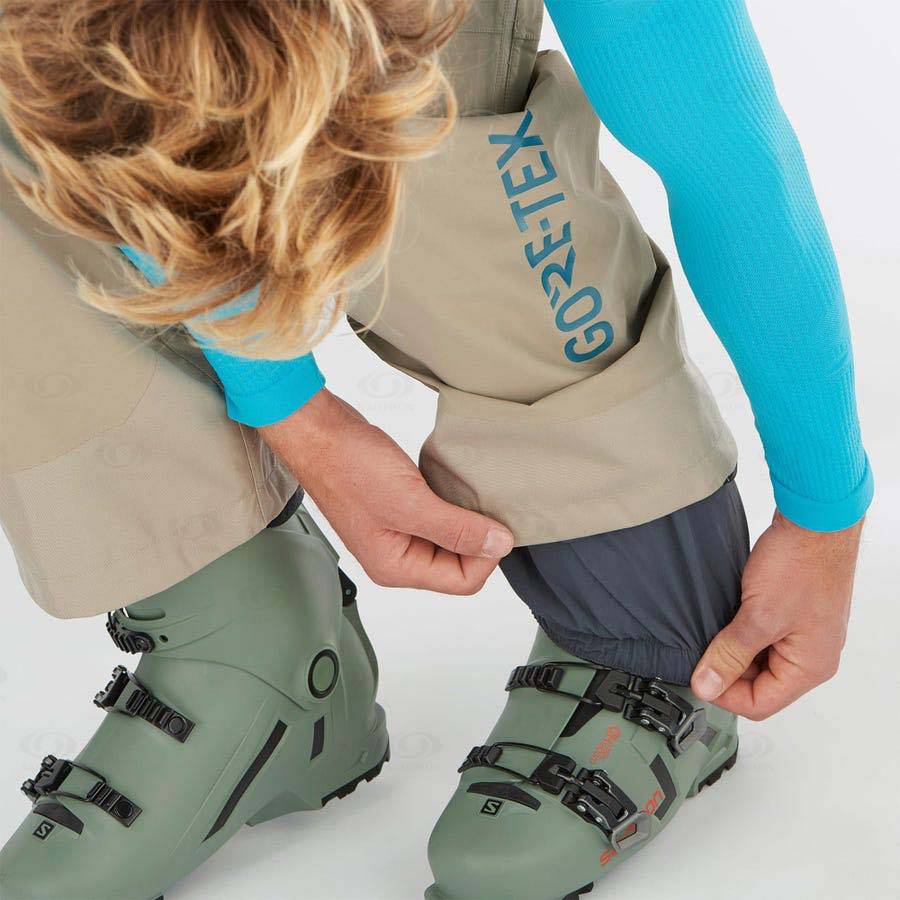 Pánské Lyžařské Kalhoty Salomon GRAVITY GORE-TEX Hnědé | CZ-M2329
