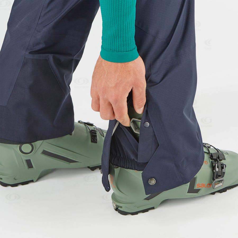 Pánské Lyžařské Kalhoty Salomon OUTPEAK GORE-TEX 3L Blankyt | CZ-O1287
