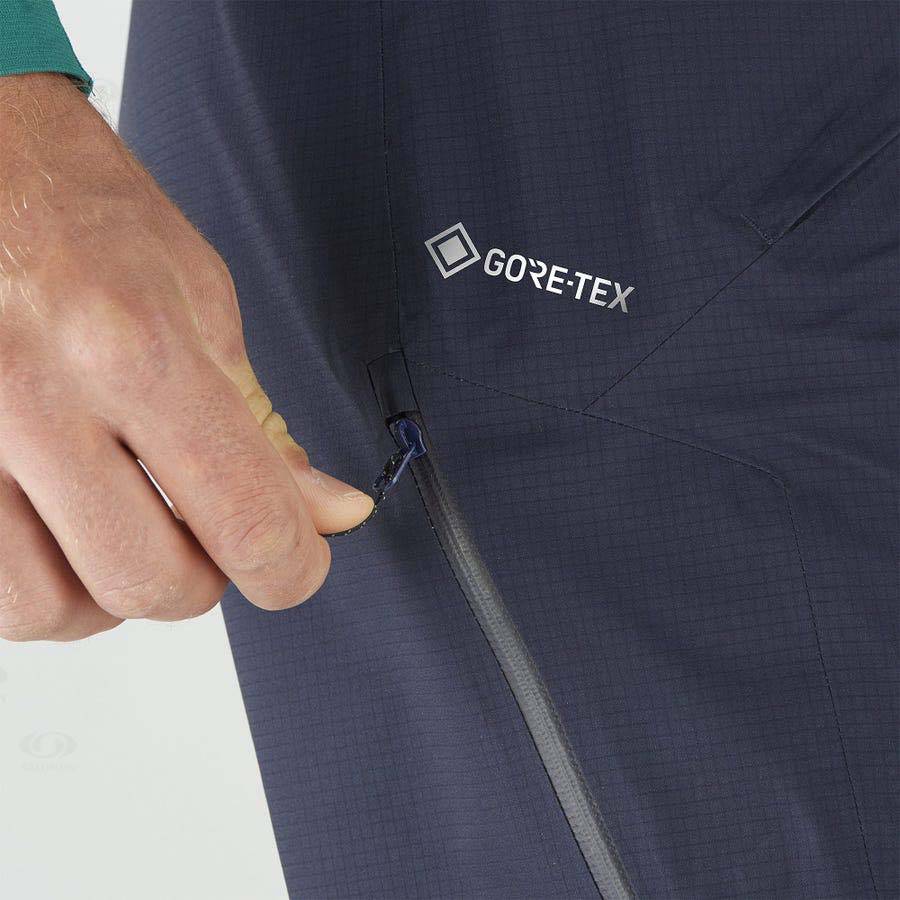 Pánské Lyžařské Kalhoty Salomon OUTPEAK GORE-TEX 3L Blankyt | CZ-O1287