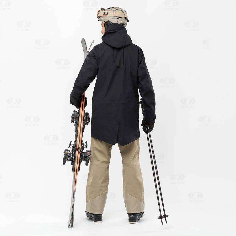 Pánské Lyžařské Kalhoty Salomon STANCE 3L BIB Béžový | CZ-L1592