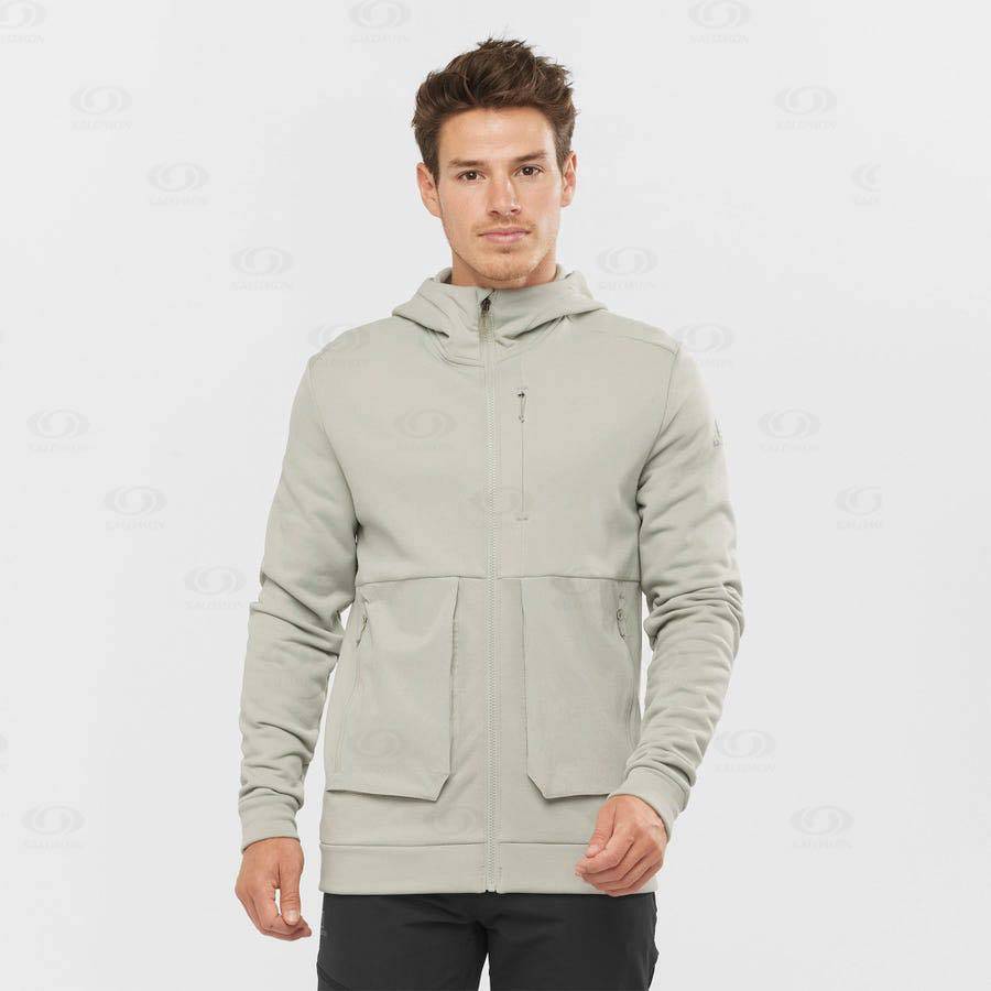 Pánské Mikiny S Kapucí Salomon ESSENTIAL WARM FLEECE Béžový | CZ-L2509