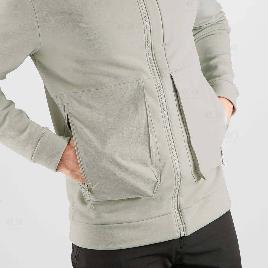 Pánské Mikiny S Kapucí Salomon ESSENTIAL WARM FLEECE Béžový | CZ-L2509