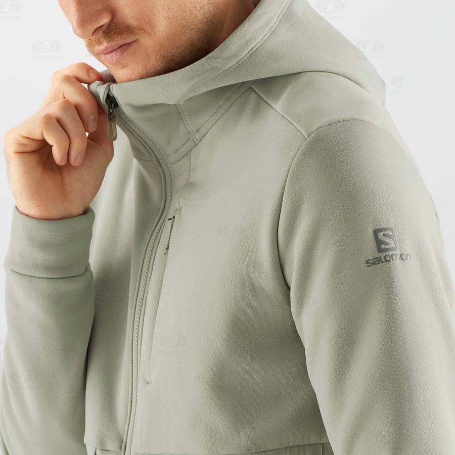 Pánské Mikiny S Kapucí Salomon ESSENTIAL WARM FLEECE Béžový | CZ-L2509