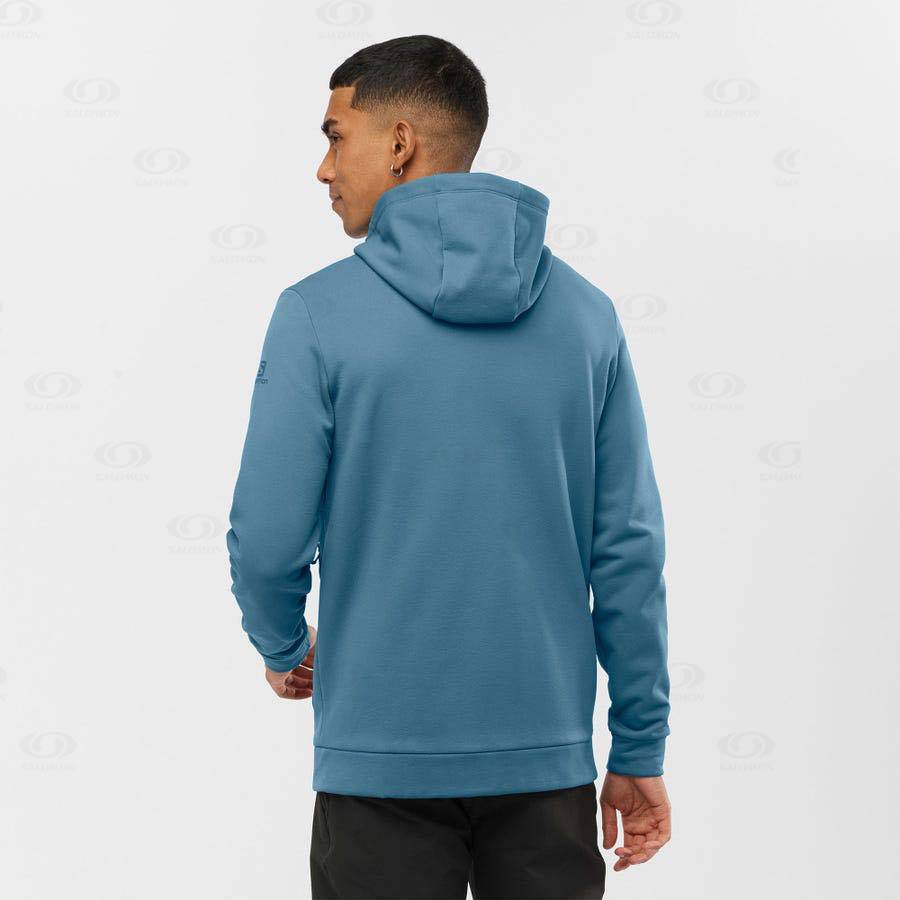 Pánské Mikiny S Kapucí Salomon ESSENTIAL WARM FLEECE Blankyt | CZ-M1027