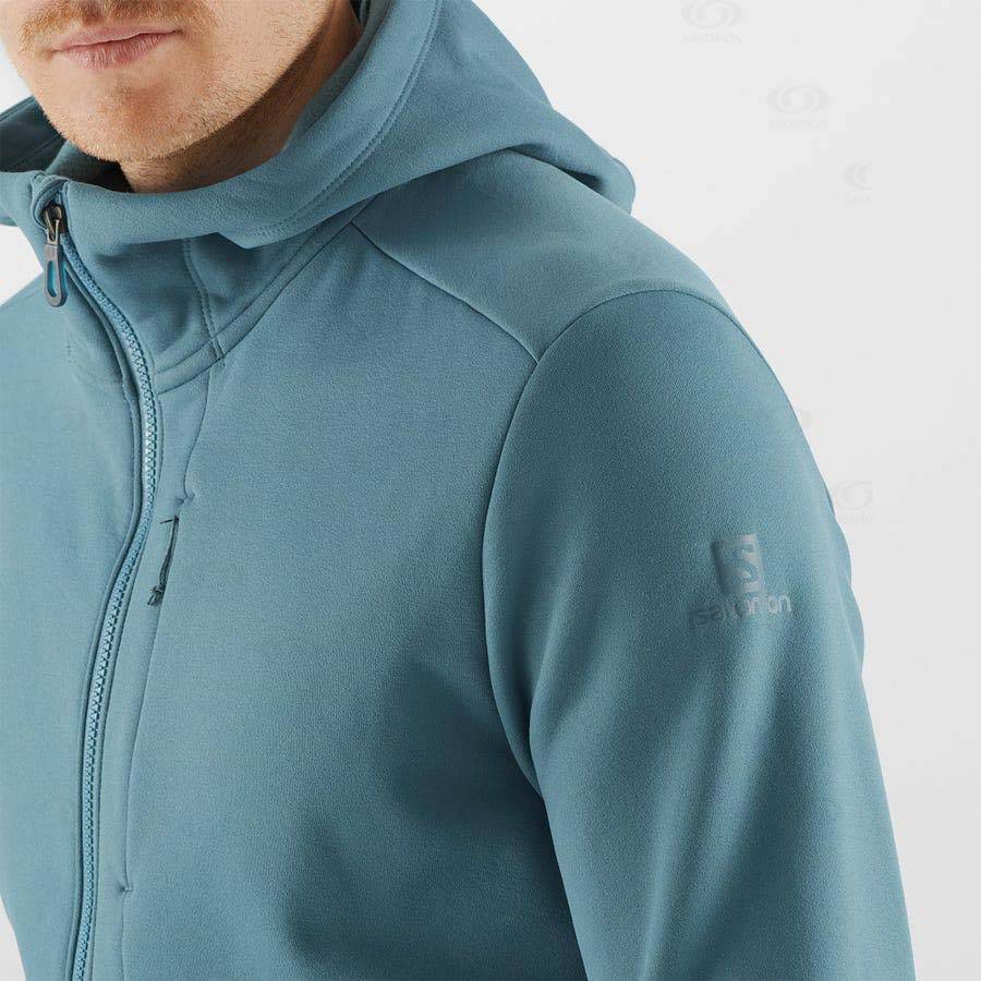 Pánské Mikiny S Kapucí Salomon ESSENTIAL WARM FLEECE Blankyt | CZ-M1027