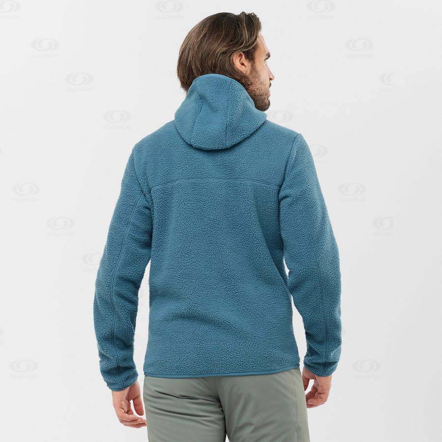 Pánské Mikiny S Kapucí Salomon ESSENTIAL WARM TEDDY Blankyt | CZ-M1881