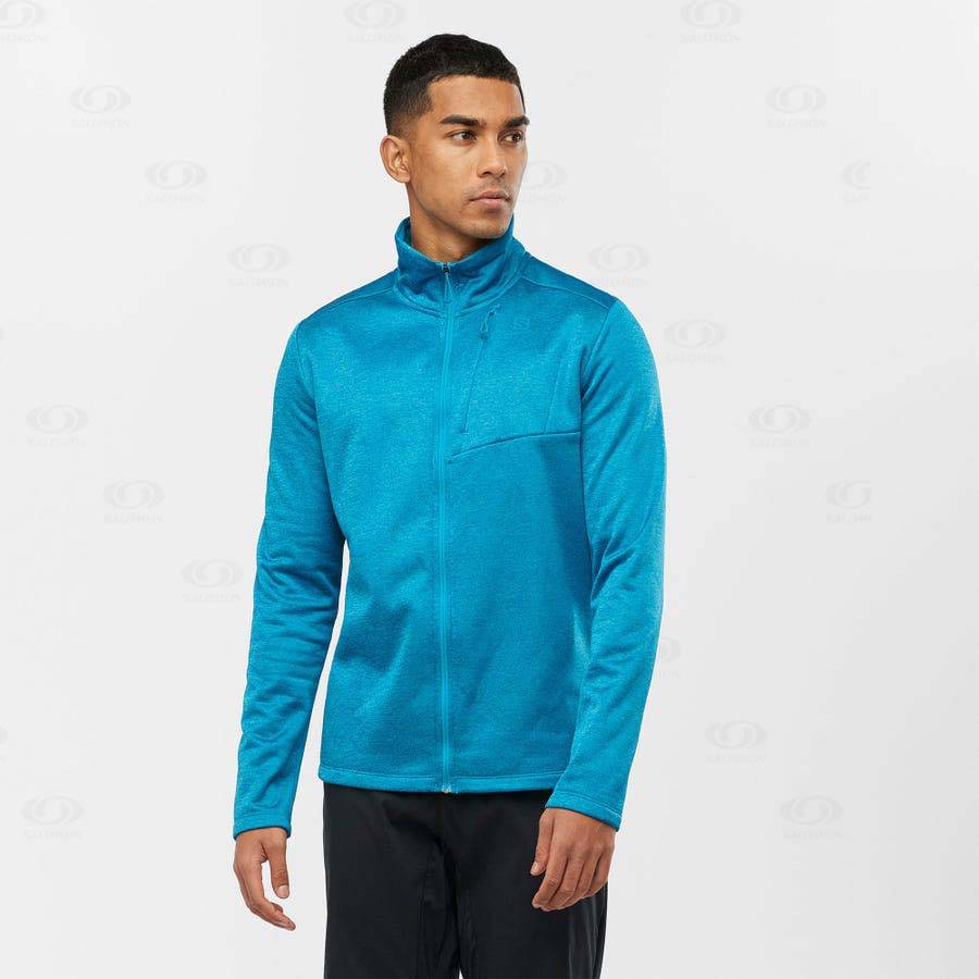Pánské Mikiny S Kapucí Salomon ESSENTIAL LIGHTWARM HEATHER Blankyt | CZ-M1993