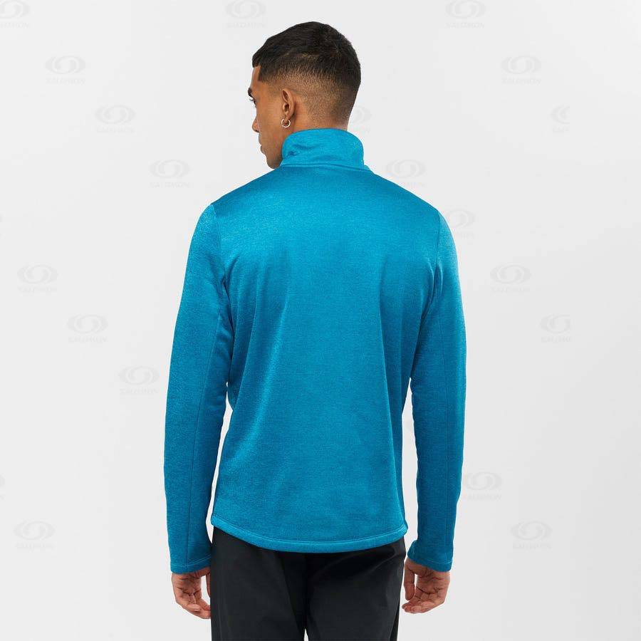 Pánské Mikiny S Kapucí Salomon ESSENTIAL LIGHTWARM HEATHER Blankyt | CZ-M1993