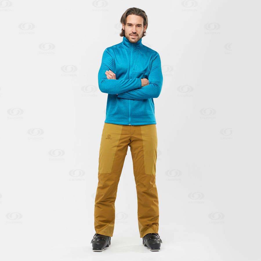 Pánské Mikiny S Kapucí Salomon ESSENTIAL LIGHTWARM HEATHER Blankyt | CZ-M1993