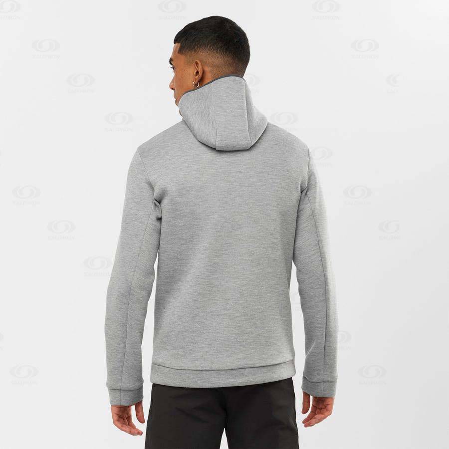 Pánské Mikiny S Kapucí Salomon ESSENTIAL XWARM HYBRID Zelene | CZ-O1348