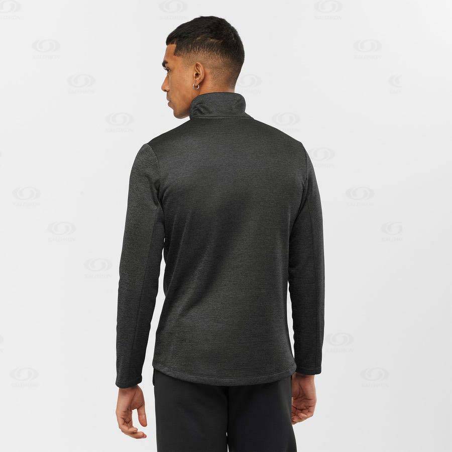 Pánské Mikiny S Kapucí Salomon ESSENTIAL LIGHTWARM SEAMLESS Černé | CZ-O1768
