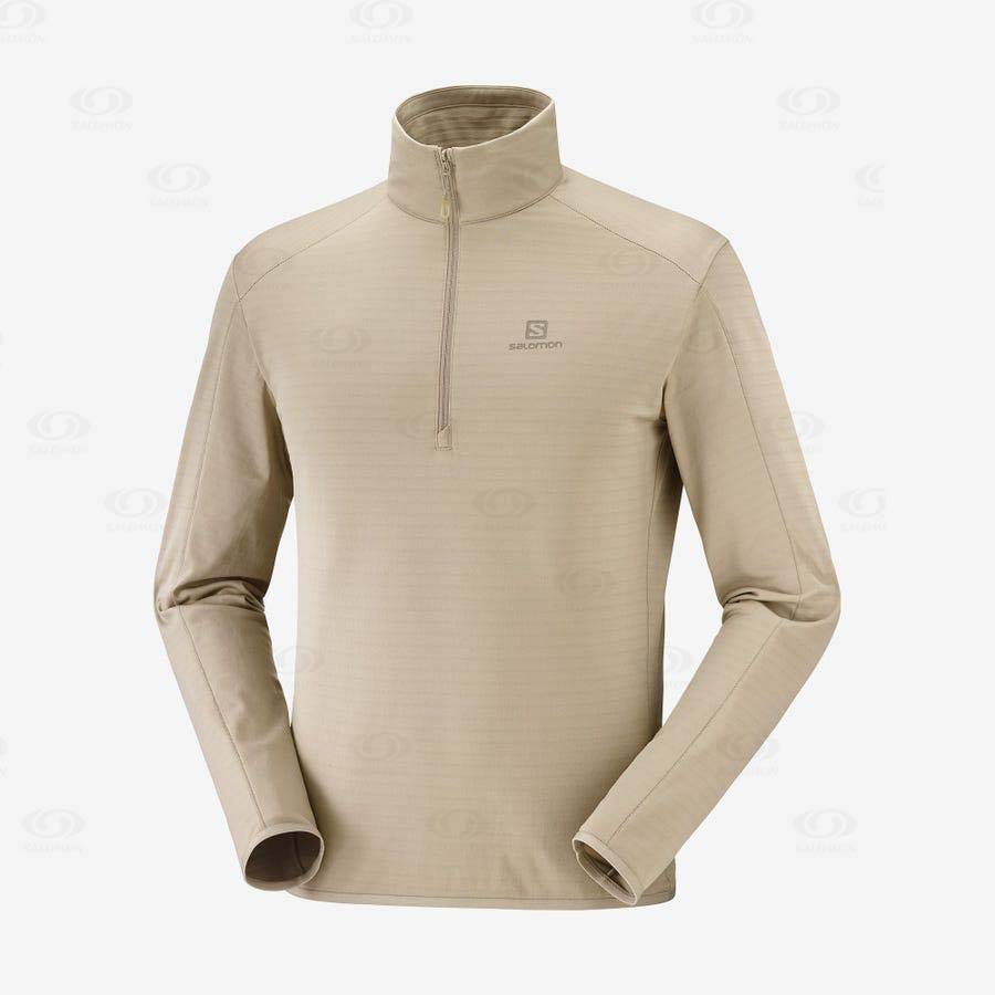 Pánské Mikiny S Kapucí Salomon ESSENTIAL LIGHTWARM Béžový | CZ-S1163