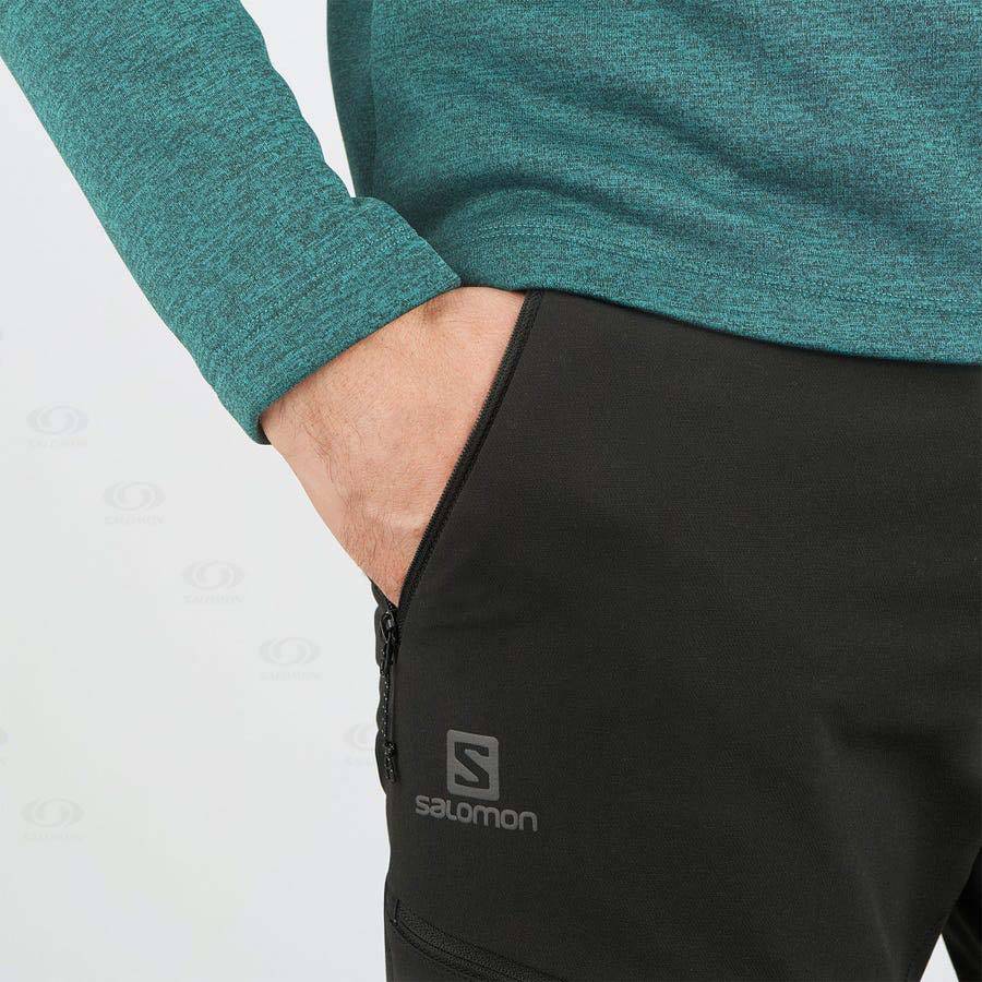 Pánské Mikiny S Kapucí Salomon ESSENTIAL LIGHTWARM HEATHER Zelene | CZ-S1422