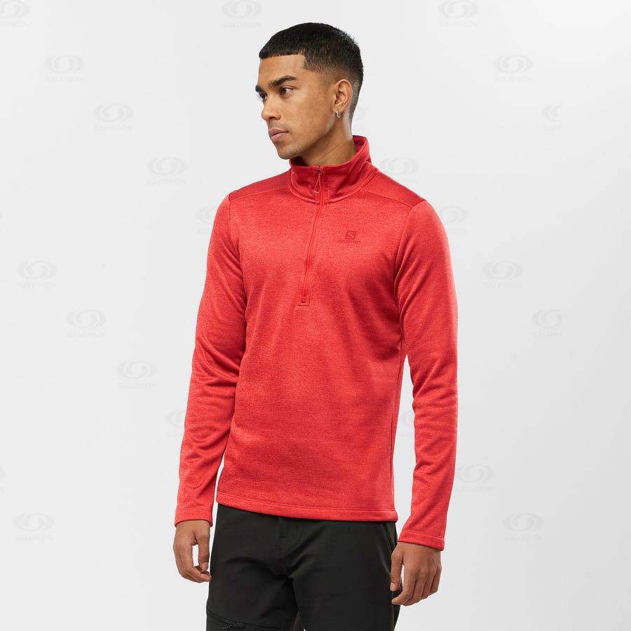 Pánské Mikiny S Kapucí Salomon ESSENTIAL LIGHTWARM SEAMLESS Oranžové | CZ-S2115