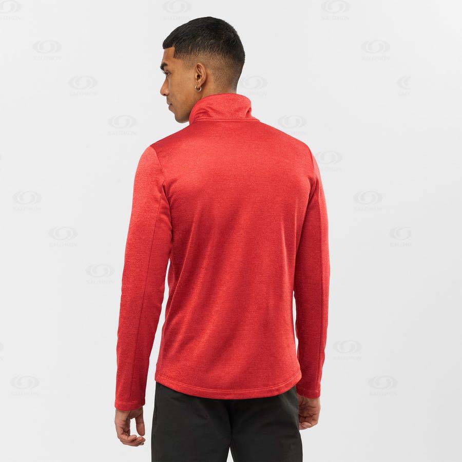 Pánské Mikiny S Kapucí Salomon ESSENTIAL LIGHTWARM SEAMLESS Oranžové | CZ-S2115