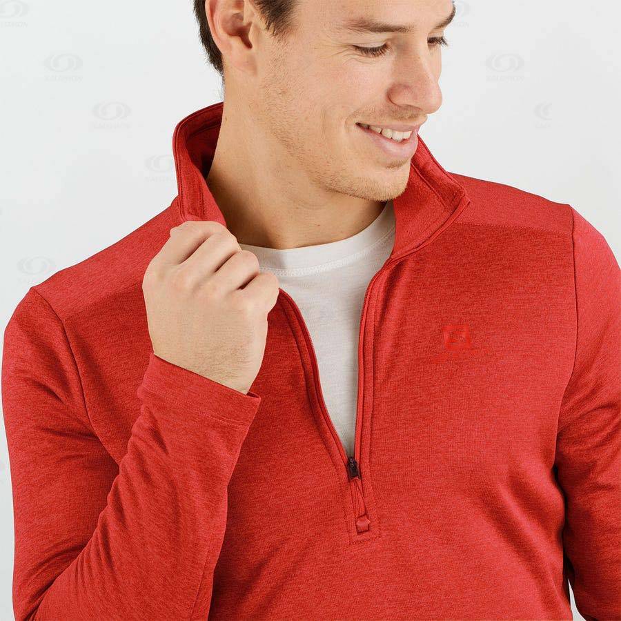 Pánské Mikiny S Kapucí Salomon ESSENTIAL LIGHTWARM SEAMLESS Oranžové | CZ-S2115